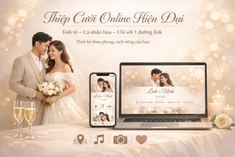 Thiệp cưới Online thời đại số