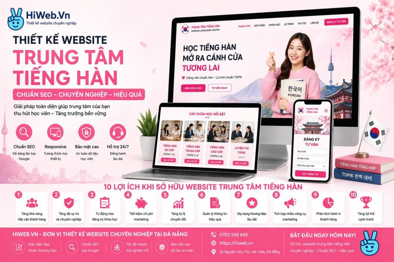 Dịch vụ làm web trọn gói uy tín - HiWeb.vn Tăng cường hiệu quả kinh doanh với website chuyên nghiệp