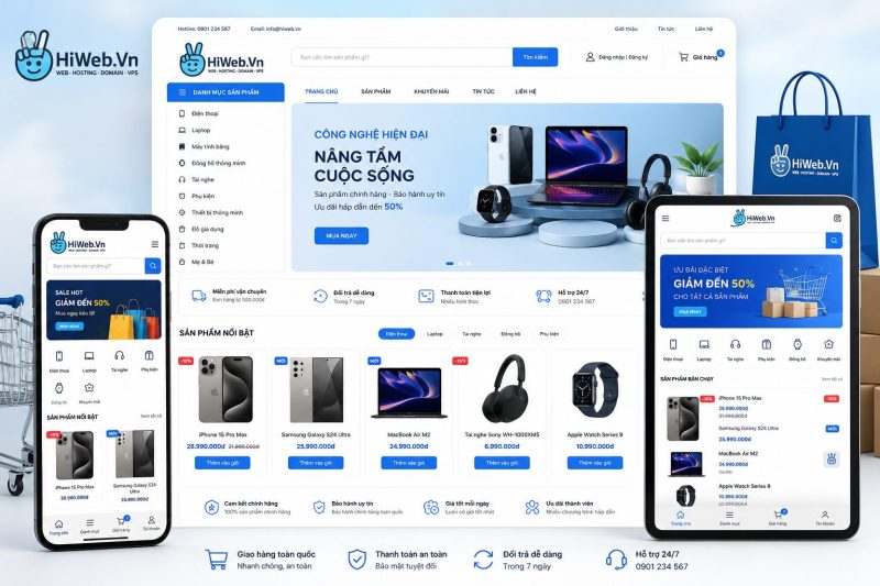 Dịch vụ làm web trọn gói uy tín - HiWeb.vn Giải pháp toàn diện cho website của bạn