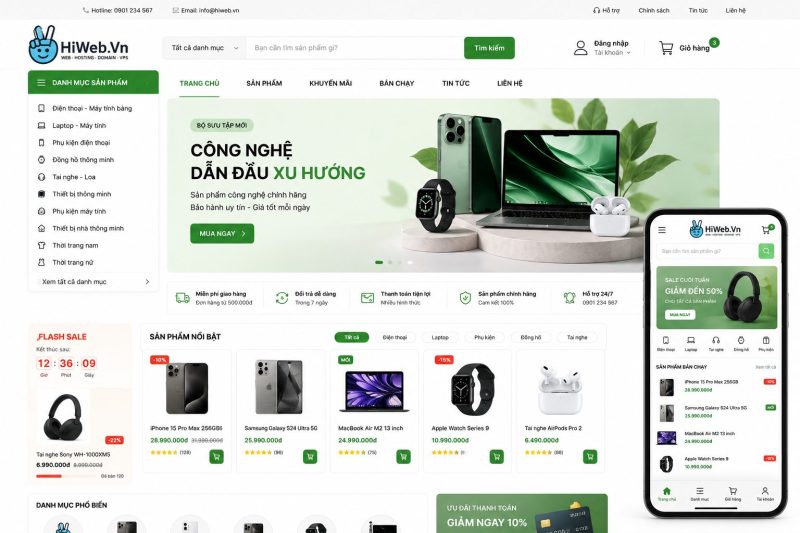 Thiết Kế Web Tối Ưu Tốc Độ Uy Tín - HiWeb.vn Dịch Vụ Thiết Kế Web Uy Tín, Chuẩn SEO